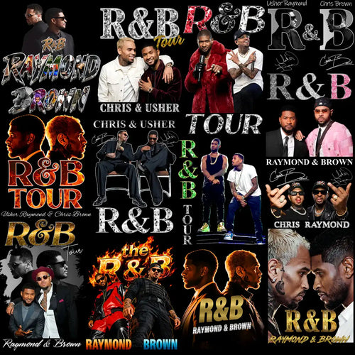 35 Music Stars Tour 2026 R&B Raymond & Brown Designs Bundle PNG