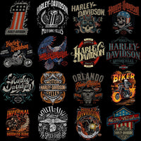 Load image into Gallery viewer, 30 Motorcycle Harley Davidson Halftone Designs Bundle PNG + PSD

