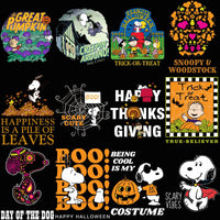 Load image into Gallery viewer, 70 Halloween Thanksgiving Cartoon Dog Designs Bundle PNG
