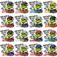Load image into Gallery viewer, 30 Baseball Teams They Hate Us Grinch Designs Bundle PNG
