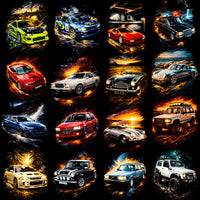 Load image into Gallery viewer, 120 Classic Timeless Cars Streetwear Halftones Designs Bundle PNG
