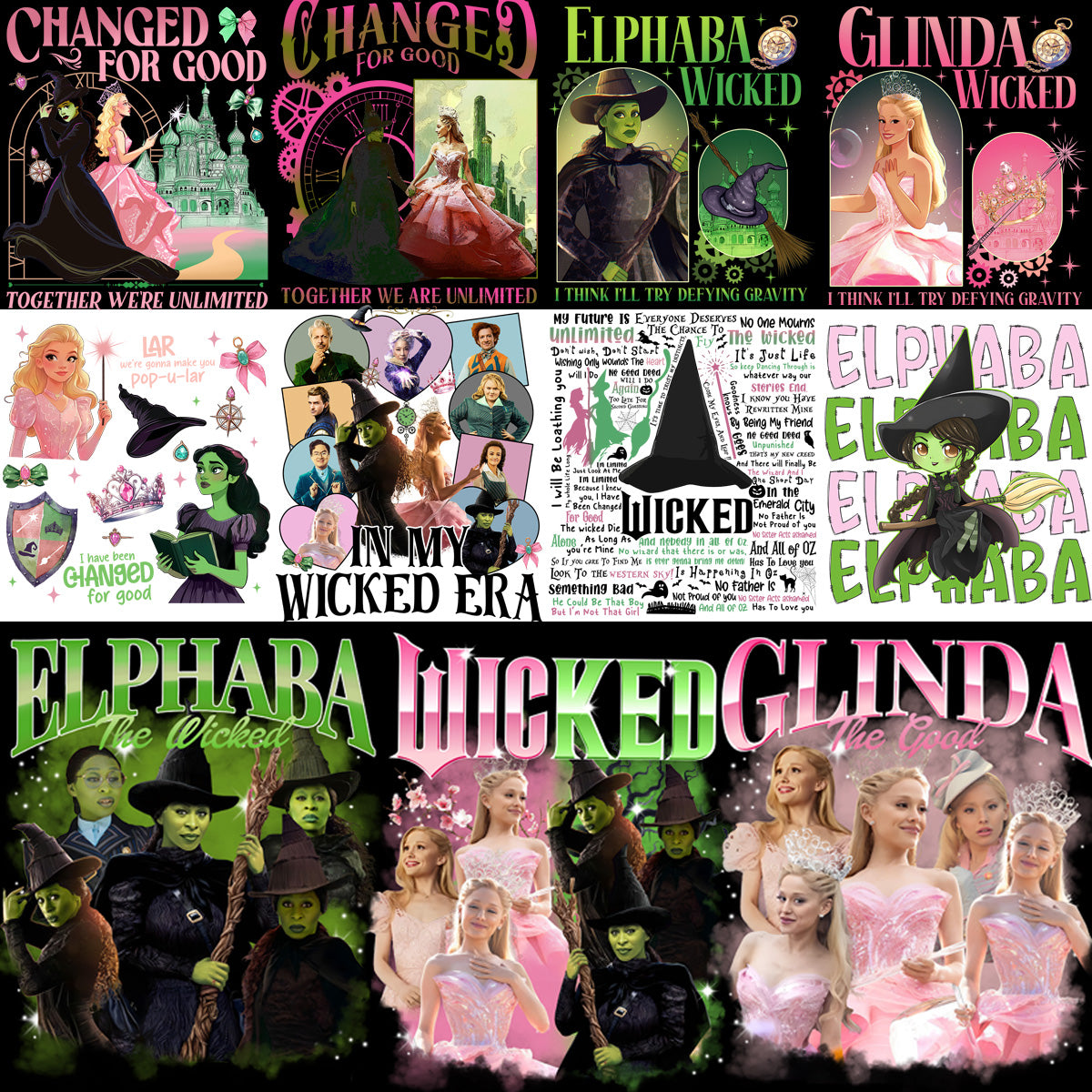 125 Movie Wicked Magic 2025 Designs Bundle PNG
