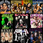 60 Celebrity Music Stars Bootleg Artists Designs Bundle PNG