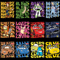 Lade Bild in die Galerieansicht, 32 Wavy Front And Back Cartoons Mixed Designs Bundle PNG
