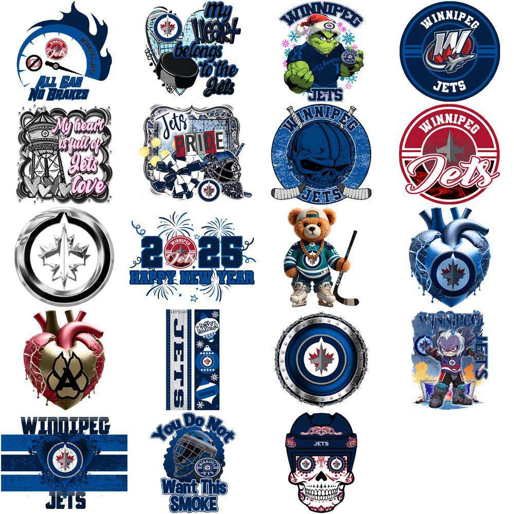 38 Winnipeg Jets Ice Hockey Designs Bundle PNG