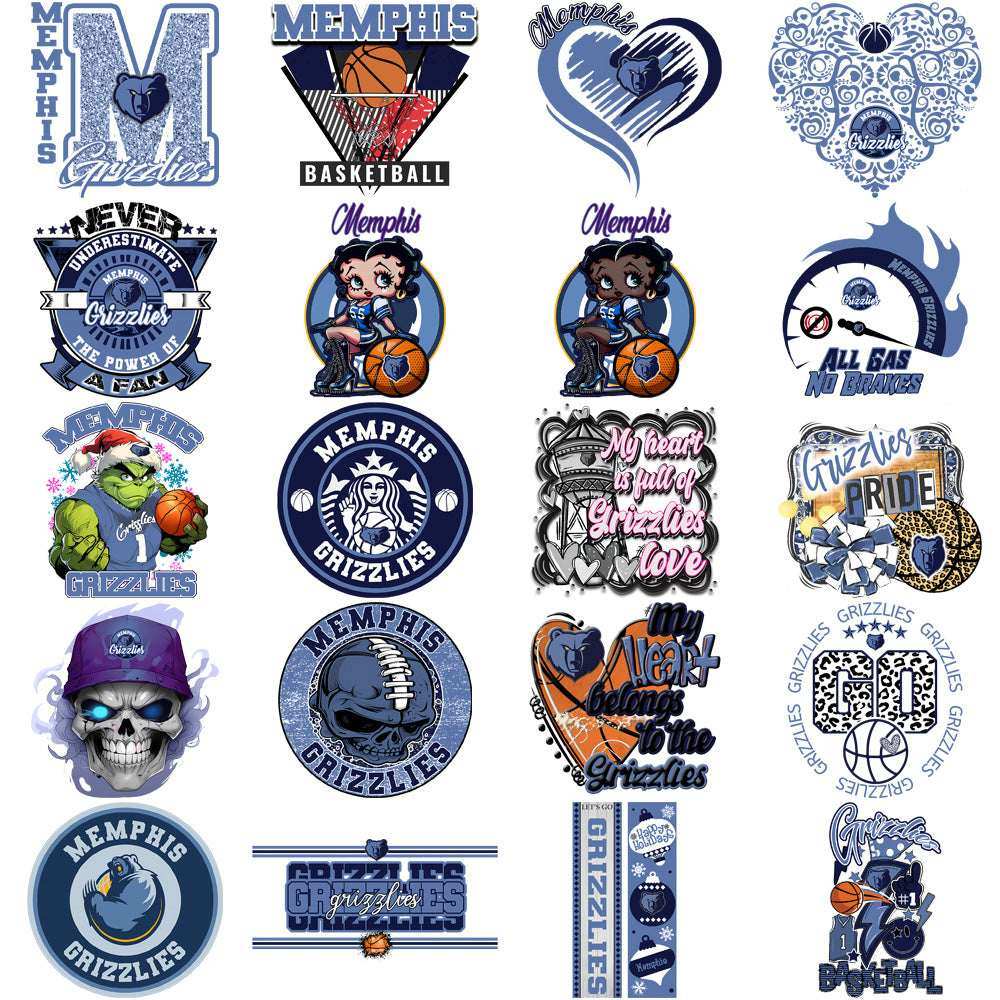 56 Memphis Grizzlies Basketball Designs Bundle PNG