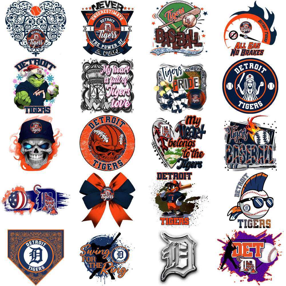 66 Detroit Tigers Baseball Designs Bundle PNG
