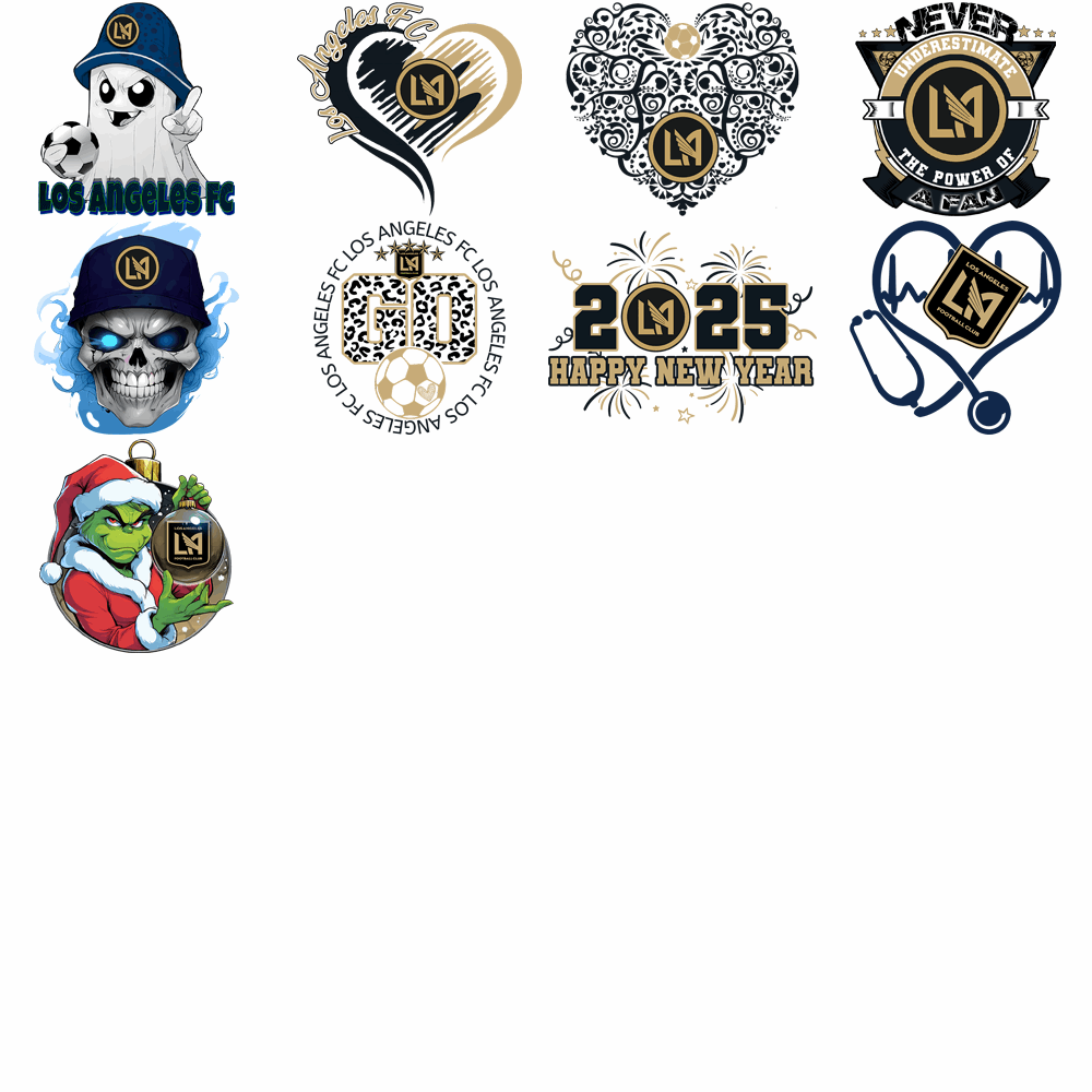 5 CF Montréal and 10 LAFC Soccer Designs Bundle PNG