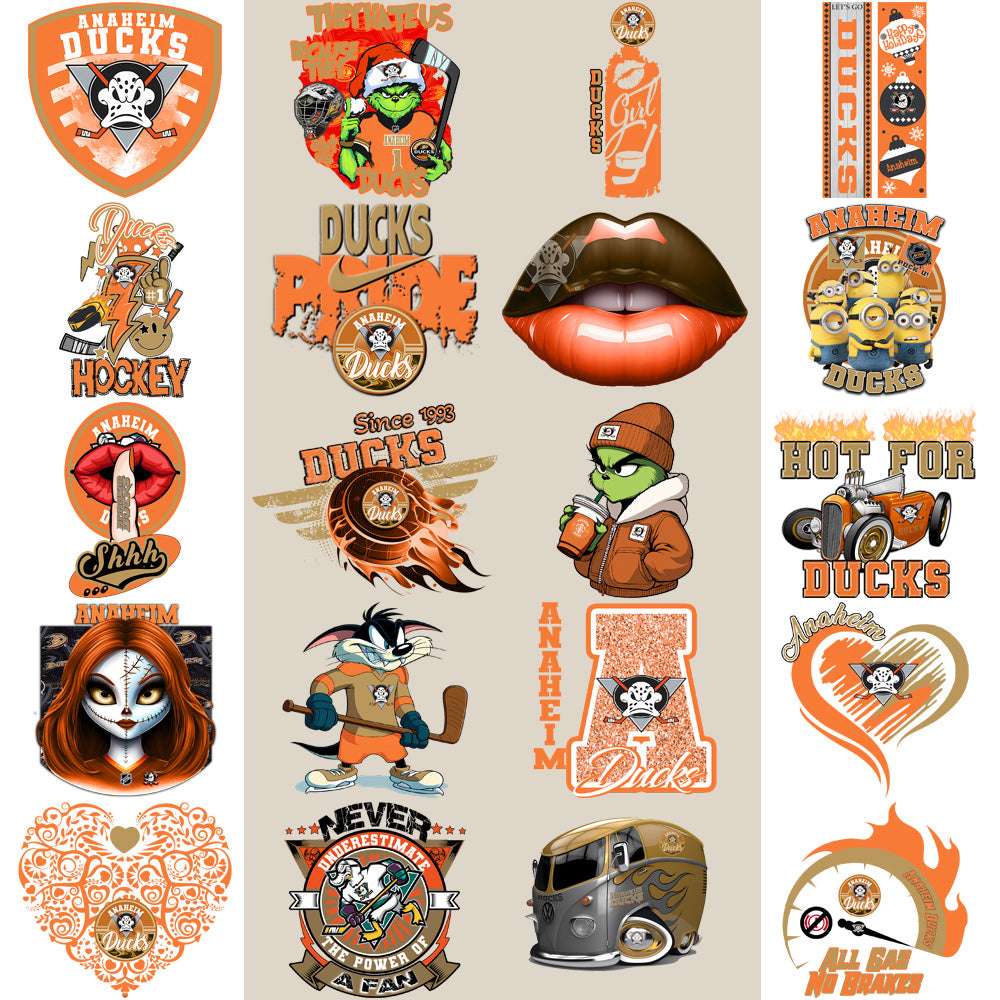 37 Anaheim Ducks Ice Hockey Designs Bundle PNG