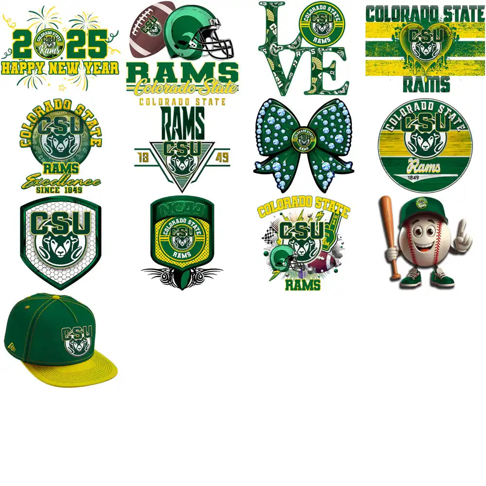 30 Colorado State Rams Designs Bundle PNG