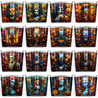 Load image into Gallery viewer, 99 3D Horror Cartoon Tumbler Wrap Designs Bundle JPG
