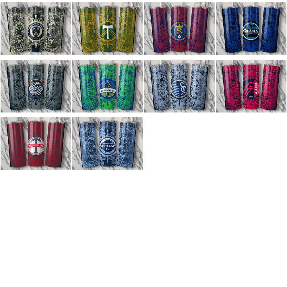 30 Soccer USA Teams Lace & Logo Tumbler Wrap Bundle JPG