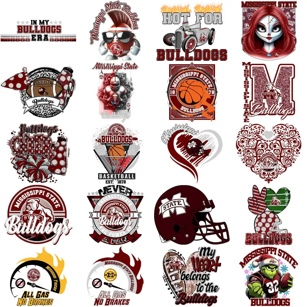97 Mississippi State Bulldogs Designs Bundle PNG