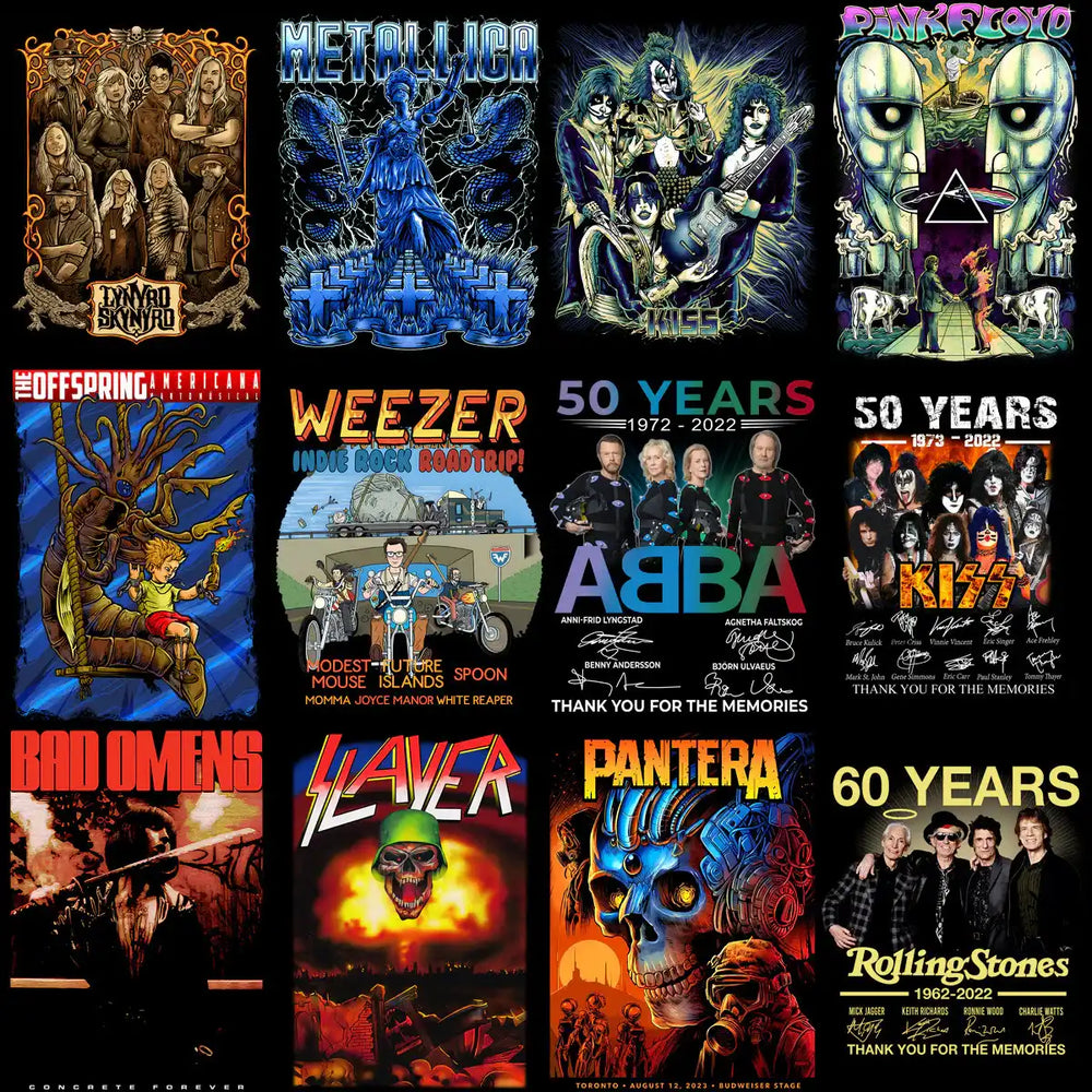 220 Rock Heavy Metal V7 Designs Bundle PNG
