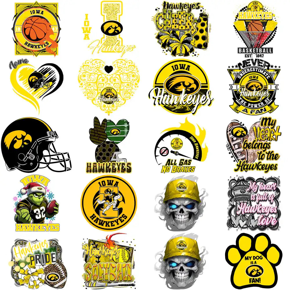77 Iowa Hawkeyes Designs Bundle PNG