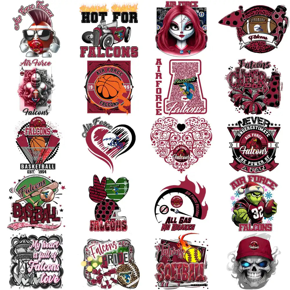 70 Air Force Falcons Designs Bundle PNG