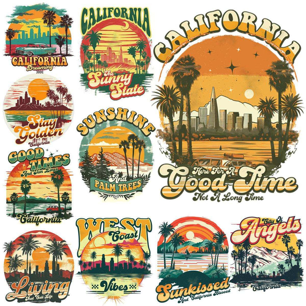 9 California Sunshine Designs Bundle PNG