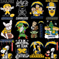 Load image into Gallery viewer, 100 Chargers MEGA Los Angeles Football Team Designs Bundle PNG
