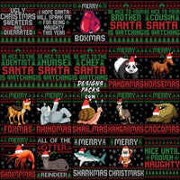 Load image into Gallery viewer, 200 Mixed Ugly Sweater Christmas Designs Bundle PNG
