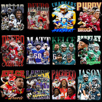 Load image into Gallery viewer, 48 Football Players Bootleg Designs Bundle PNG
