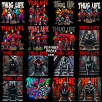 Load image into Gallery viewer, 69 Horror Halloween Slashers Thug Life Designs Bundle PNG
