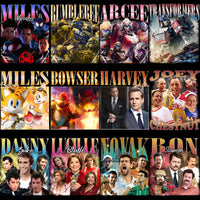Load image into Gallery viewer, 52 Celebrity Fan Mixed Bootleg 90s V8 Designs Bundle PNG
