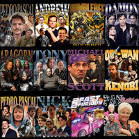 将图片加载到图库查看器中，60 Celebrity TV Series Movies Artists Bootleg Designs Bundle PNG
