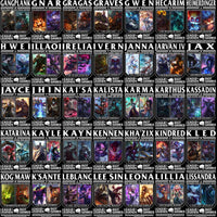 Load image into Gallery viewer, 160 League Of Legends Gaming Streetwear Black / White Designs Bundle PNG
