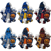 Load image into Gallery viewer, 32 Halloween Patchwork Football Teams Ghost Pumpkin Designs Bundle PNG
