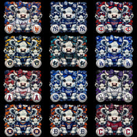 Load image into Gallery viewer, 30 Highland Cow Baseball Teams Logo Bow Designs Bundle PNG
