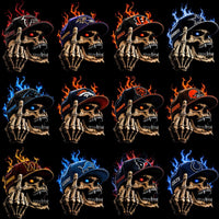 Load image into Gallery viewer, 32 Skull Cap Football Teams Middle Finger Black Knockout Designs Bundle PNG
