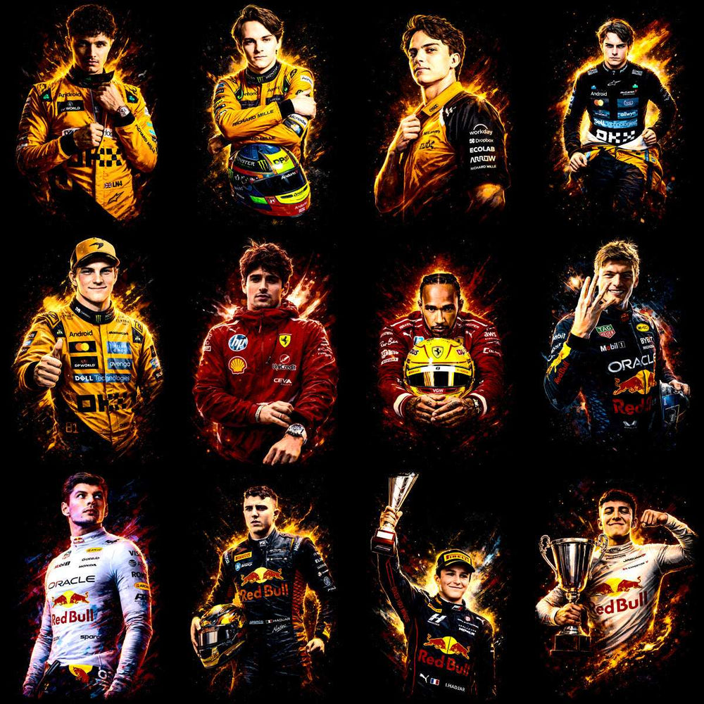 90 Racing Best F1 Drivers Formula Halftones Designs Bundle PNG