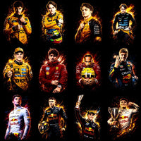 Lade Bild in die Galerieansicht, 90 Racing Best F1 Drivers Formula Halftones Designs Bundle PNG

