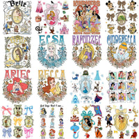 Load image into Gallery viewer, 58 Cartoon Princess Bow Mirror &amp; Cartoons Designs Bundle PNG

