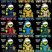 Load image into Gallery viewer, 32 Grinch Christmas They Hate Us Football Teams Designs Bundle PNG

