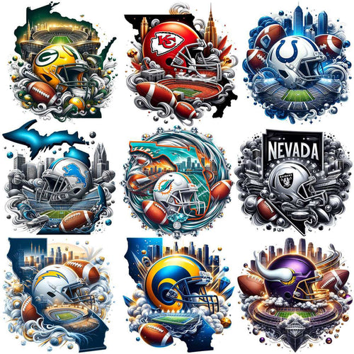 32 Football Teams Smoke Map Logo Designs Bundle PNG
