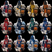 Load image into Gallery viewer, MLB team ghost designs with pumpkin buckets, print-ready for DTF, DTG, embroidery, tumbler wraps

