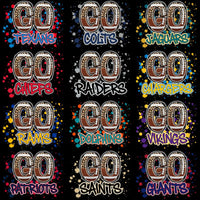Load image into Gallery viewer, Go Team Football Designs for DTF DTG Print-Ready PNG SVG
