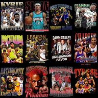 Load image into Gallery viewer, 58 Basketball Teams Players Bootleg Homage Designs Bundle PNG
