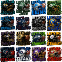 Load image into Gallery viewer, 32 Let&#39;s Go Football Teams Super Fan Designs Bundle PNG

