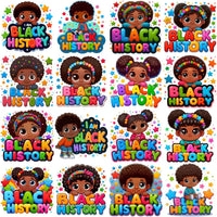 Load image into Gallery viewer, 30 Black History Girls &amp; Boys Juneteenth Designs Bundle PNG
