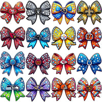 Load image into Gallery viewer, 32 Football Teams Bling Bling Bow Designs Bundle PNG

