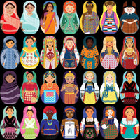 Load image into Gallery viewer, 120 Matryoshka Babushka Dolls World Costumes Designs Bundle PNG
