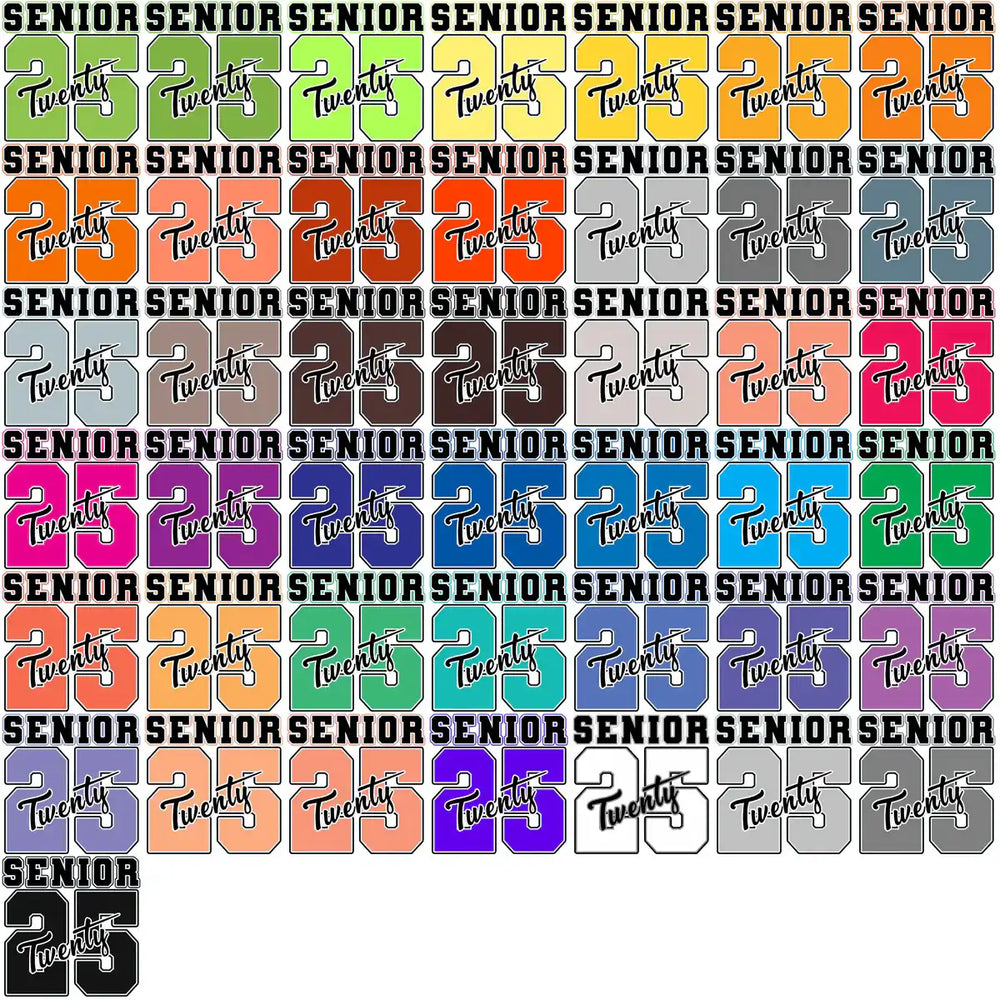100 Class Of 2025 Senior Graduation College Designs Bundle PNG