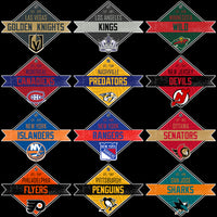 Load image into Gallery viewer, 32 Ice Hockey Teams Diamond Ribbon Logos Designs Bundle PNG
