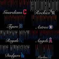 Load image into Gallery viewer, 30 Baseball Teams Name Typography Gradient Logo Designs Bundle PNG
