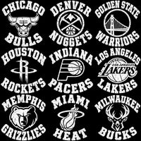 Load image into Gallery viewer, 30 Basketball Teams Distressed Grunge White Logo Designs Bundle PNG
