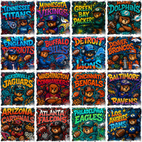 Load image into Gallery viewer, 32 Football Teams Graffiti Teddy Bear Designs Bundle PNG
