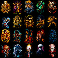 Load image into Gallery viewer, 125 Anime Heroes Colorful Manga Halftone Designs Bundle PNG
