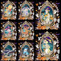 Load image into Gallery viewer, 22 Spooky Coquette Mirror Cartoons Halloween Designs Bundle PNG
